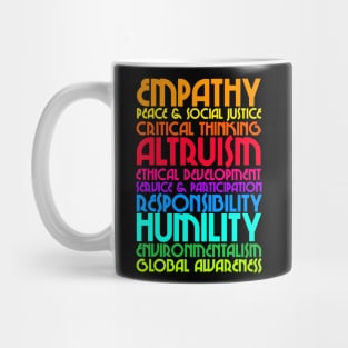 The Ten Commitments // Humanist Values Design Mug